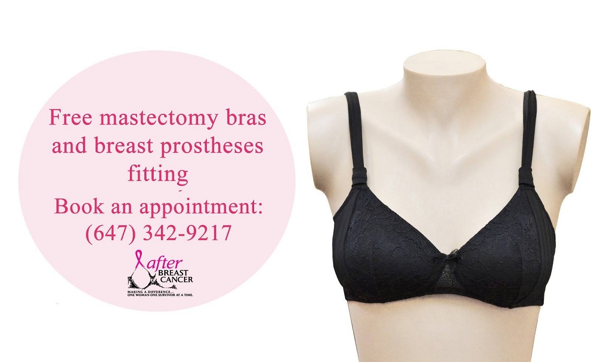 Free Mastectomy Bra & Breast Prosthesis Fittings in Toronto after